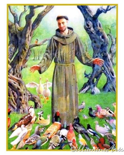 Saint Francis Of Assisi Card Etsy Dia De S O Francisco Francisco