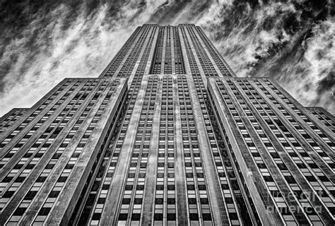 Empire State Building Black And White Photograph By John