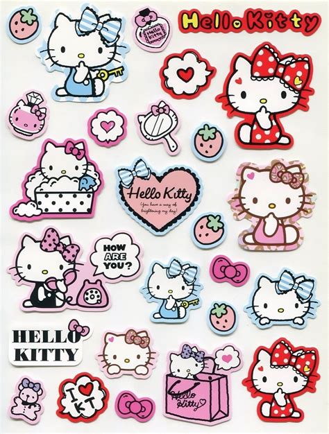 100 Pcs Hello Kitty Tomy Cartoon Stickers For Skateboard Motorcycle