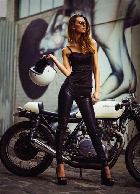 Biker Babe Cafe Racer Girl Biker Girl Motorcycle Girl