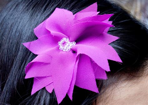 How To Make A Chiffon Flower Hair Accessory 3 Steps