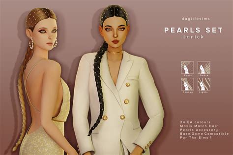 Pearls Hair Set Janick And Finally My — Daylife Sims