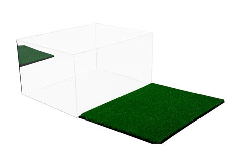 Versatile Deluxe Acrylic Large Rectangle Display Case With Turf Bottom
