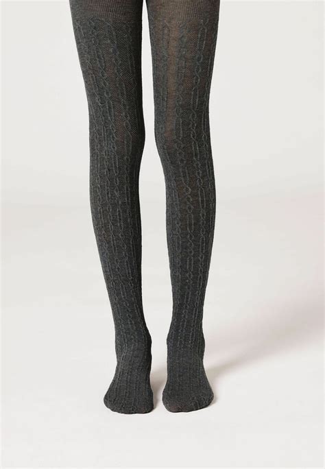 calzedonia tights grau grey blend braid black zalando ie