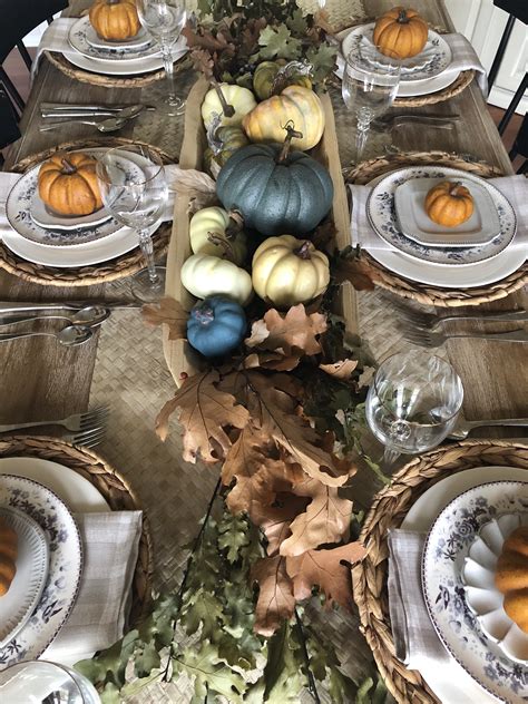 A Simply Beautiful Farmhouse Thanksgiving Tablescape Fall Decor