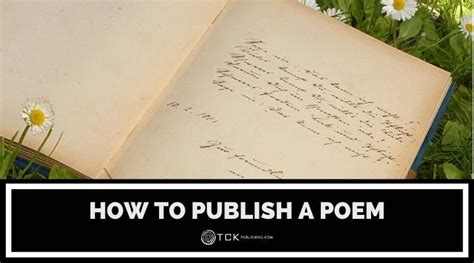 Learn How To Publish A Poem Including Suggestions For Where To Publish