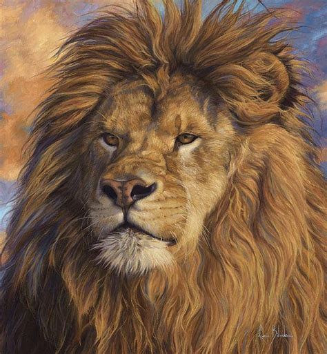 Watchful Eyes Detail Poster By Lucie Bilodeau Lion Painting Animal