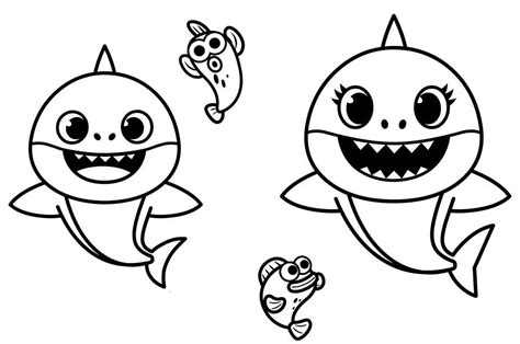 Dibujos De Baby Shark Para Colorear Imágenes Para Imprimir Gratis My