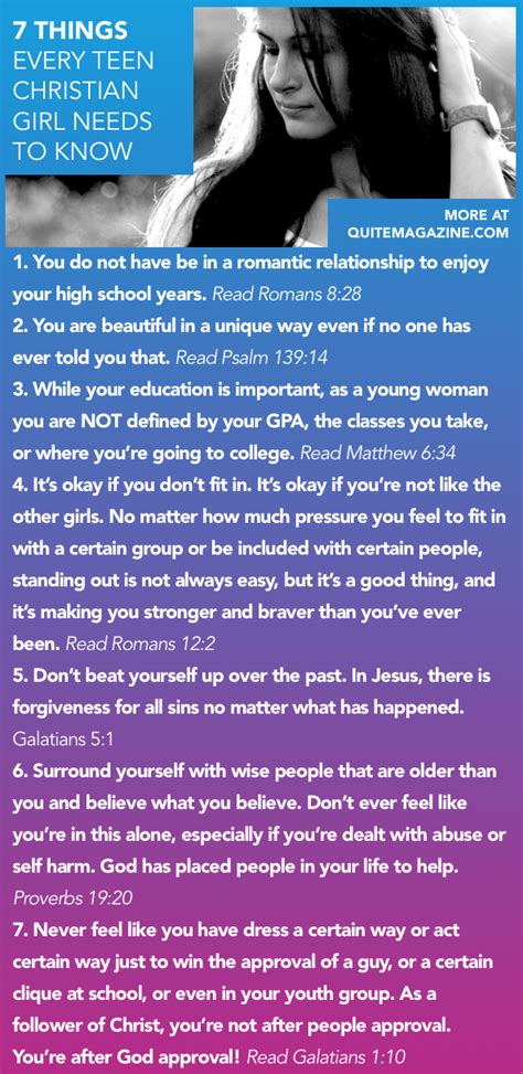 7 Things Every Teen Christian Girl Needs To Know Advice For Young