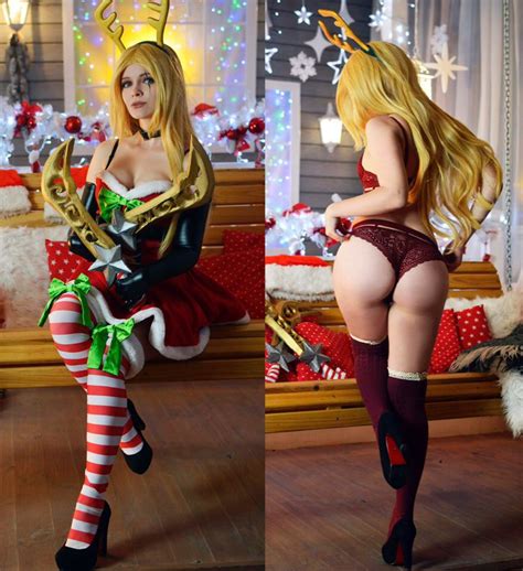 F Eveninkcosplay As Slay Belle Katarina ~ Merry Christmas Porn Pic
