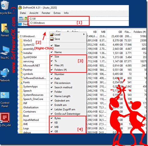 Print Folder Size On All Ms Windows Os