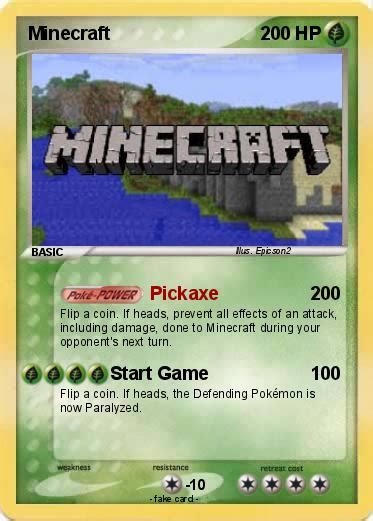 Pokémon Minecraft 1794 1794 Pickaxe My Pokemon Card