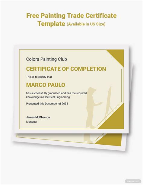 Painting Certificate Adobe Pdf Free Download