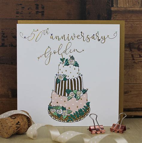 Golden Wedding Anniversary Card Luxury By Molly Mae