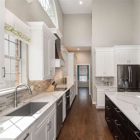 They're perfect if you want to give the white tiles matched with white cabinets is always a chic combination. Modern White Gray Subway Marble Backsplash Tile (With ...