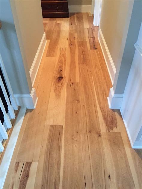 Hickory and maple are considered very hard, while walnut and cherry are on the lower end of the janka scale. Natural hickory wide plank floors | Wood floors wide plank ...
