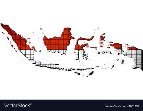 Abstract Indonesian Map Flag Of Indonesia Abstract Grunge Mosaic Vector Download A Free