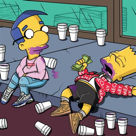 The Simpsons Get Illustrated Wearing Bape Supreme And Jordan Brand Agoodoutfit