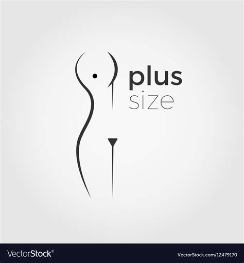 Plus Size Woman Logo Concept Royalty Free Vector Image