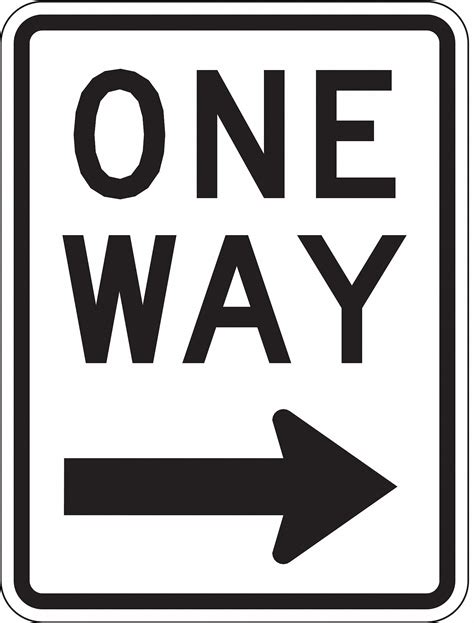 Lyle One Way Traffic Sign Sign Legend One Way Mutcd Code R6 2r 24 In