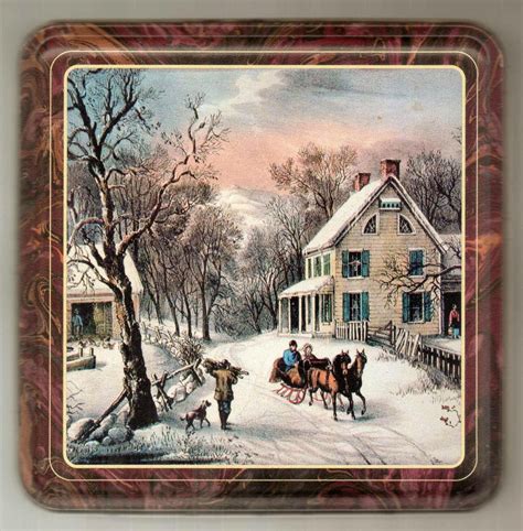 Currier And Ives Biscuit Cookie Tin Collectors Weekly
