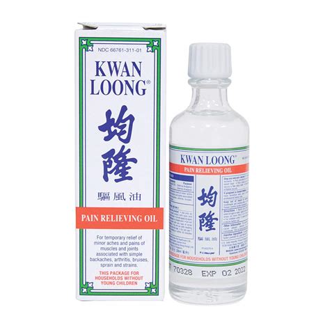 Buy Kwan Loong Pain Relieving Medicated Oil 1 Oz Muscle Menthol Oil