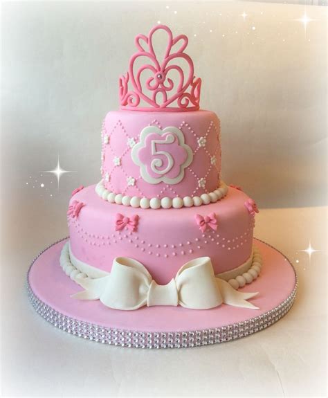 Pretty Pink 5th Birthday Cake
