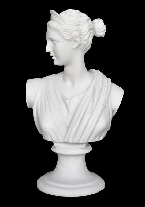 Artemis Goddess Of Hunt Alabaster Bust Sculpture Diana Etsy Artemis