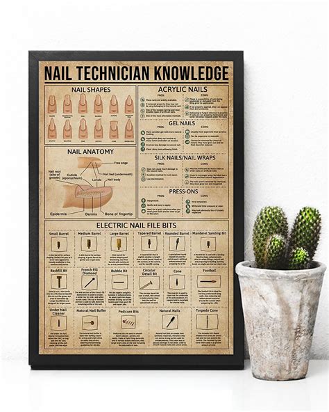 Nail Technician Knowledge Shirts Apparel Posters Are Available At