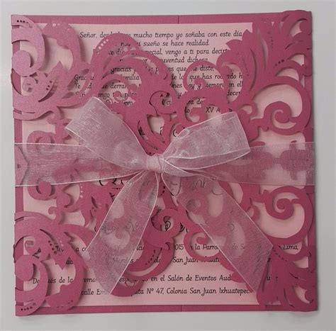 Sobre Invitacion Laser Lc67 Xv Años,boda, Bautizo, Papel - $ 20.00 en