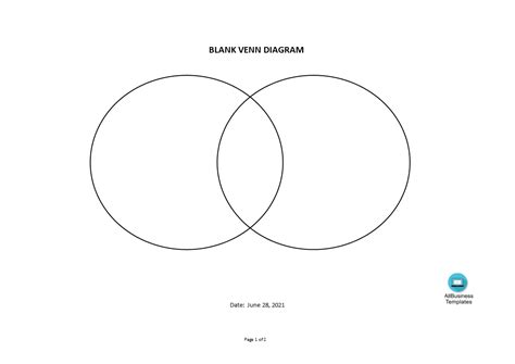 Kostenloses Blank Venn Diagram