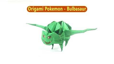 Origami Pokémon Bulbasaur Easy Paper Crafts Youtube