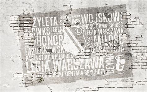 1955, 1956, 1969, 1970, 1994, 1995, 2002, 2006, 2013, 2014, 2016, 2017. Napis na murze Legia Warszawa - Fototapety Ścienne, Obrazy ...
