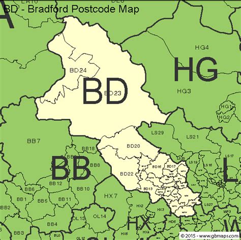 Bradford Postcode Area And District Maps In Editable Format My Xxx Hot Girl