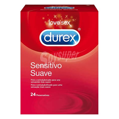 Durex Sensitivo Suave Preservativos Finos Extralubricados Caja 24 Unidades