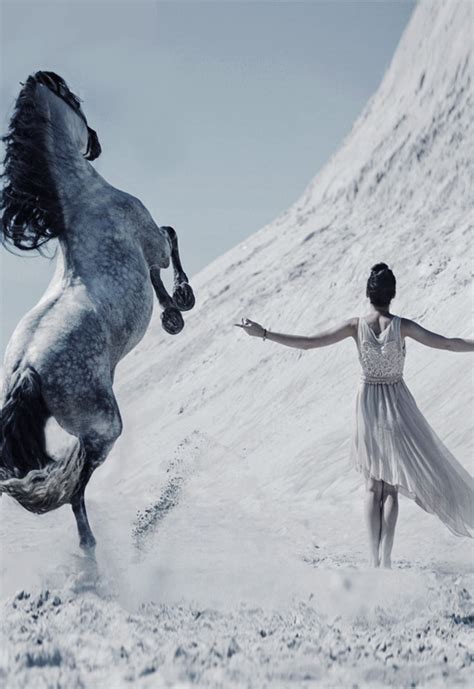 Black And Blue — Horse Desert Woman