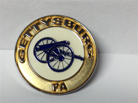 Gettysburg Pa Round Cannon Lapel Hat Pin New Gettysburg Souvenirs Gifts