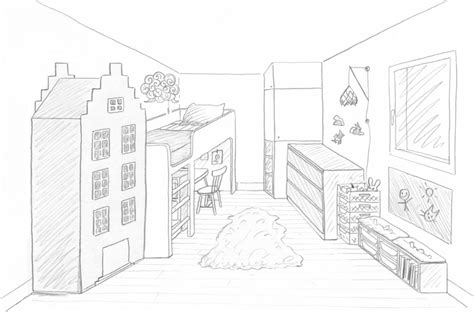 Dessin chambre petite fille  Décoration murale chambre bébé, Chambre