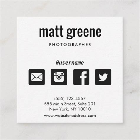 For many in creative industries, social media serves as an indicator of popularity, authority, and success. Professional Black and White Social Media Icons Square ...