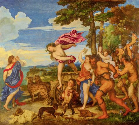 Titian And Bacchus And Ariadne And Wall Mural Wallsauce