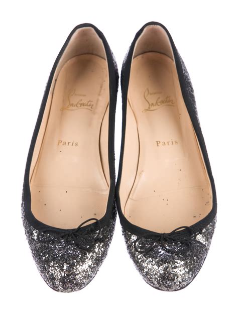 Christian Louboutin Glitter Ballet Flats Shoes Cht79897 The Realreal
