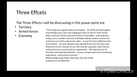 The Effects Of The Treaty Of Versailles On Germany Youtube