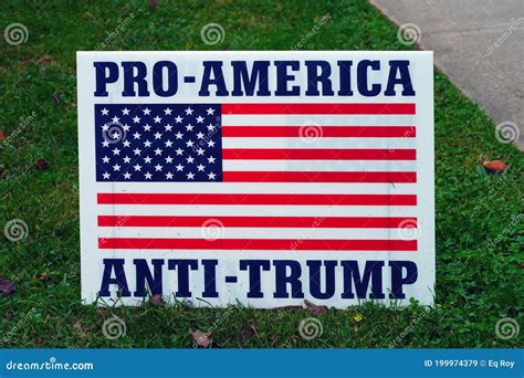 Princeton Nj 23 Oct 2020 View Of A Democratic Lawn Sign Saying Pro