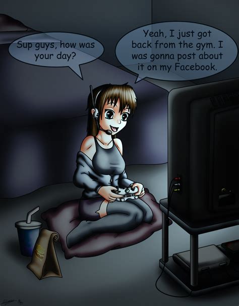Commissiongamer Girl By Evil Rick On Deviantart