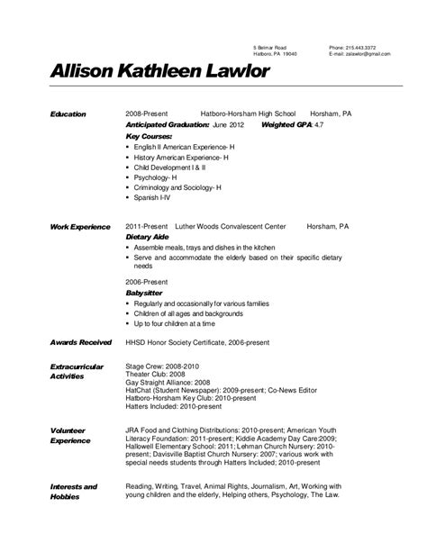 What are the most important parts of a college resume template? Resume sample