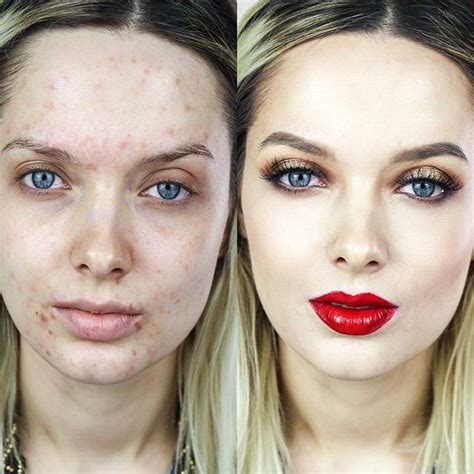 Las fotos más sorprendentes de mujeres antes y después de maquillarse