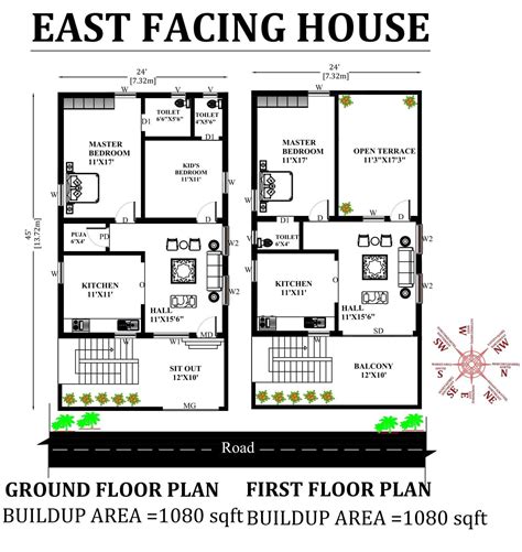 24x45 Wonderful East Facing 3bhk House Plan As Per Vastu Shastra