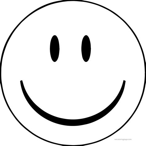 Coloring Face Happy Emoticon Smiley Emoji Pages Faces Printable Print