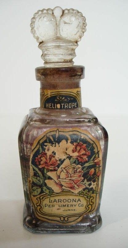 Vintage Victorian Glass Perfume Scent Bottle With Crown Stopper