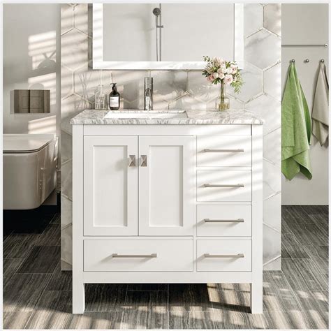 Reviews For Eviva London 36 In W X 18 In D X 34 In H Bathroom Vanity In White With White